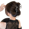 Ins cold style butterfly metal elegant hair clip for women spring and summer classy shark clip hair volume and back of head gripper