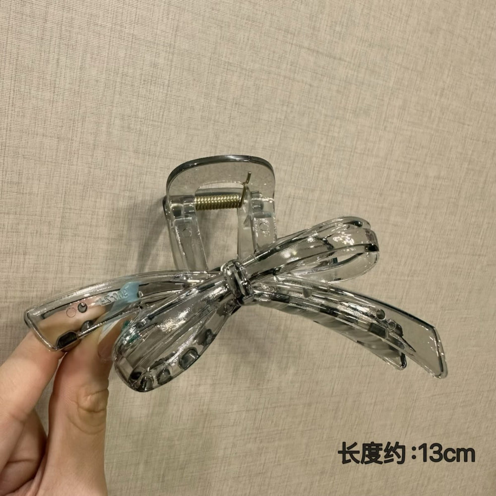 Japanese style classy cute transparent white polka dot fashion multi-hair sweet large size back of head shark girl hairpin hair accessories