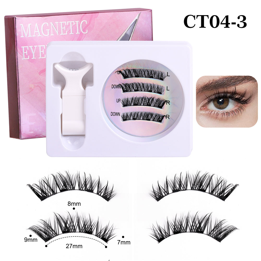 Amazon's best-selling eyelash all-in-one box, stereo thick magnetic false eyelash storage box, one-piece clip set