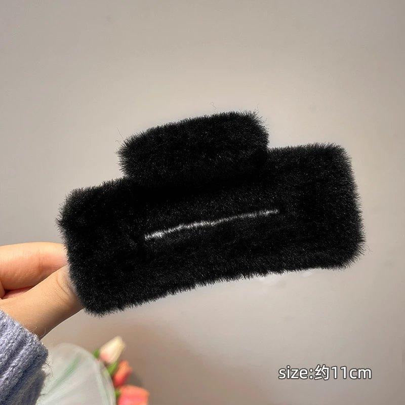 Stuffed gripper female fall and winter large hair clip classy sense ins shark clip hair volume multi-plate hair clip headwear hair accessories