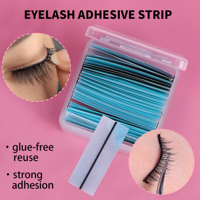False eyelash glue strips, glue-free, self-adhesive, temperature-sensitive jelly, whole box replacement, 10/40 whole strips, waterproof and sweat-proof cross-border eyelashes