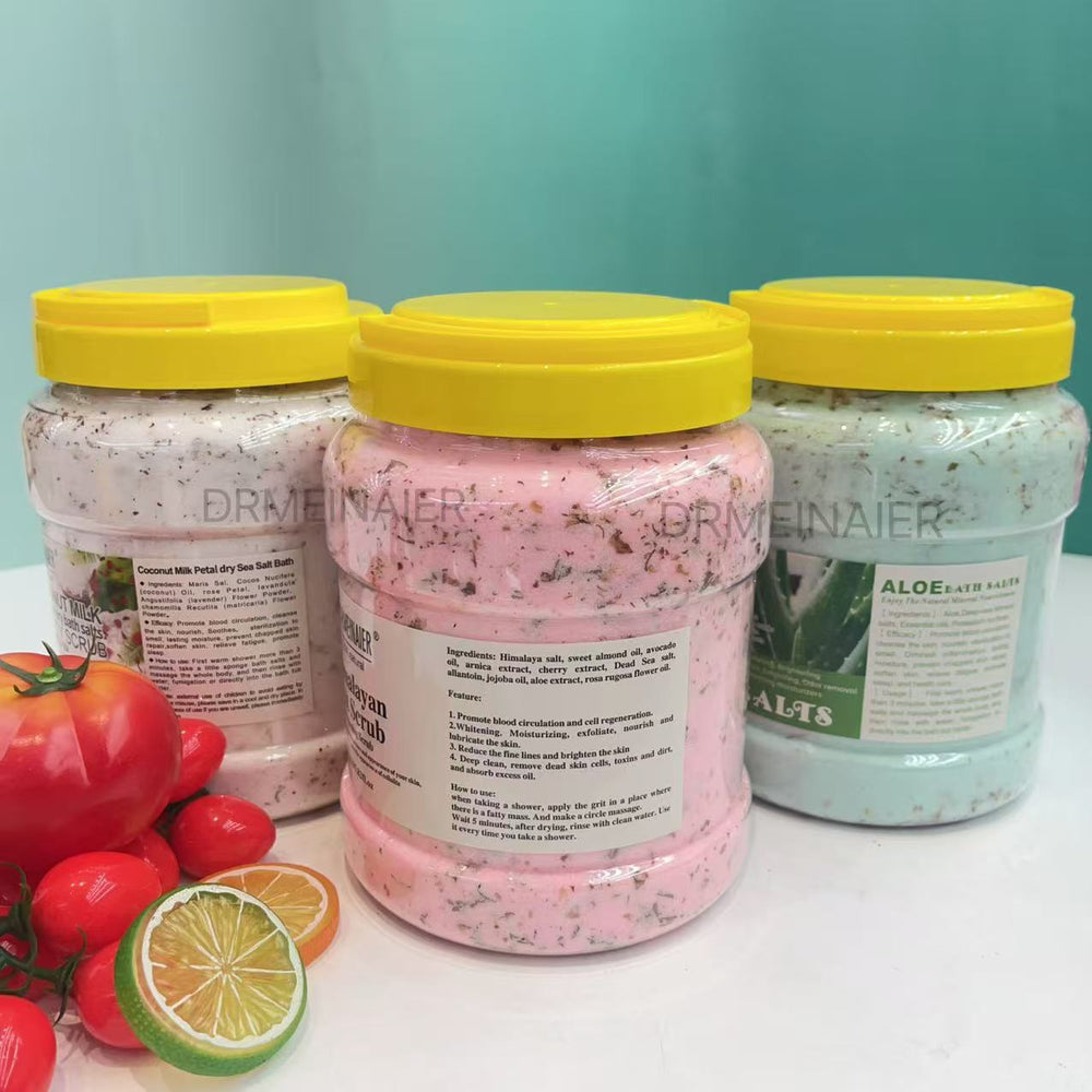 spa rose scrub bath salt with petals cleansing scrub exfoliating foot bath coffee bath salt 3kg