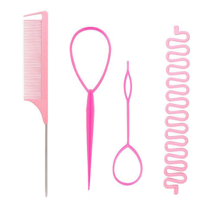 Hair braiding needle, hair braider, hair curler, 8-piece set, hair styling hair accessories, hairdressing tools, fishbone braid, steel needle comb