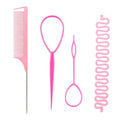 Pink 4 piece comb with hook