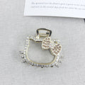 Girly heart diamond kt cat metal clip back head hair shark clip k-style half-tied hair cat hair clip headwear