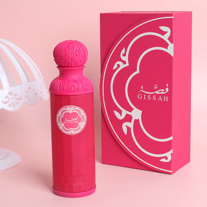 Gissah pink gift box cross-border hot seller 200ml middle eastern arabian perfume long-lasting women's dubai wholesale