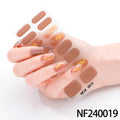 Zhengxiang factory customized gel nail stickers uv semi-cured nail polish glue hot stamping korean semi-cured nail art stickers wholesale