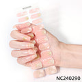 Zhengxiang christmas gel manicure stickers waterproof cross-border european and american uv semi-cured nail stickers christmas nail