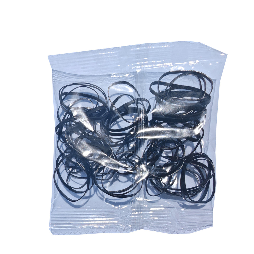 hot seller: 50-piece disposable black & colorful hair ties - gentle on hair, perfect for kids' hair buns, braids, and ponytails