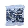 hot seller: 50-piece disposable black & colorful hair ties - gentle on hair, perfect for kids' hair buns, braids, and ponytails