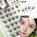 Xixiqingqiuhu self-adhesive glue-free fake eyelashes chinoiserie fox style oblique flying natureartificial single cluster segmented eyelashes