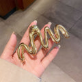 Wavy metal high ponytail gripper large clip headgear hairpin back of head hair shark clip hair gripper hair accessories for women