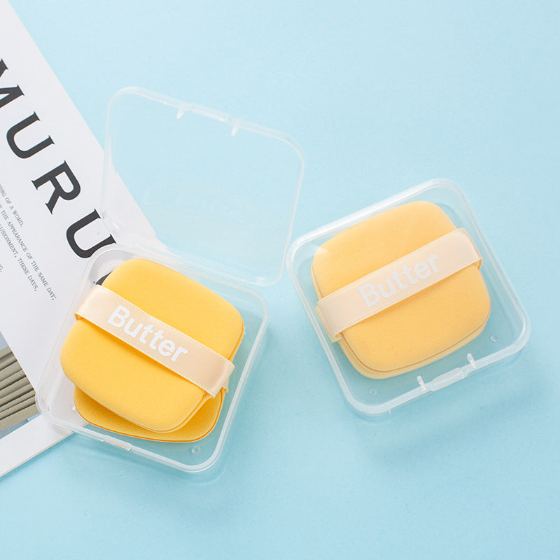 Butter puff super soft air cushion powder bottom puff powder bottom liquid butter biscuit live broadcast with goods cream double-sided square puff