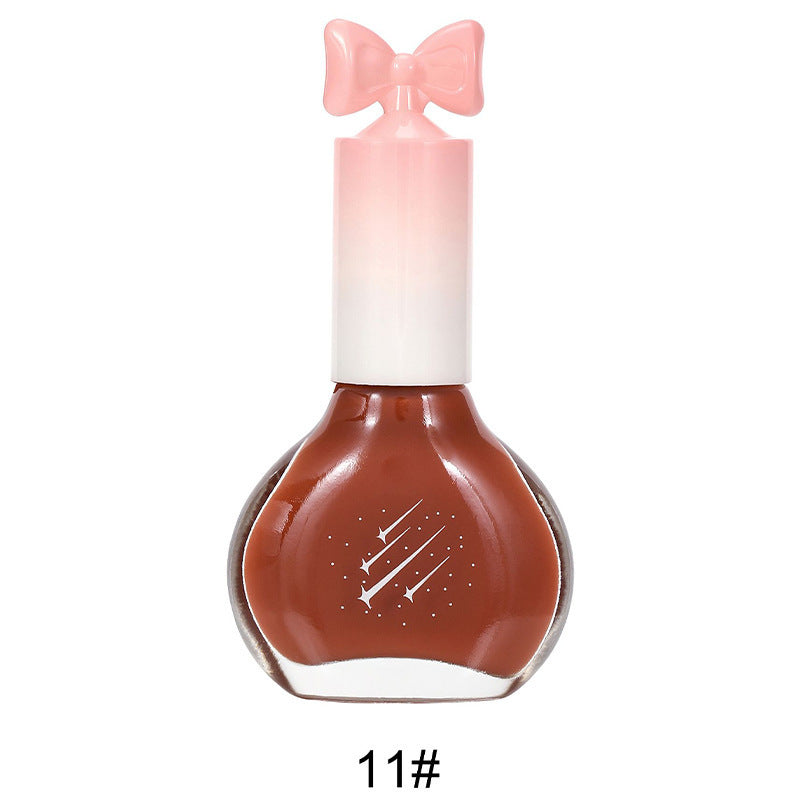 Nail polish, no baking, quick drying, non-tearable, nude color, sequined bottom oil, wine red cherry oily nail polish, wholesale