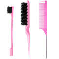 special hairdressing comb three-piece set, hair comb set, eyebrow brush, highlighting tool, pointed tail comb, styling comb wholesale