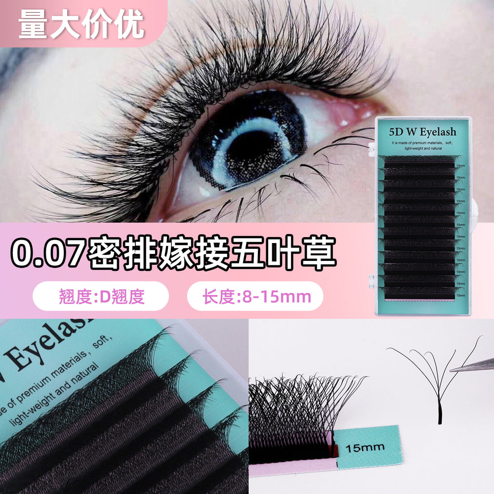 grafted eyelash extensions, w-shaped 5d wefted diy lashes, soft & lightweight, pre-made volume lashes, ultra-soft eyelash extensions