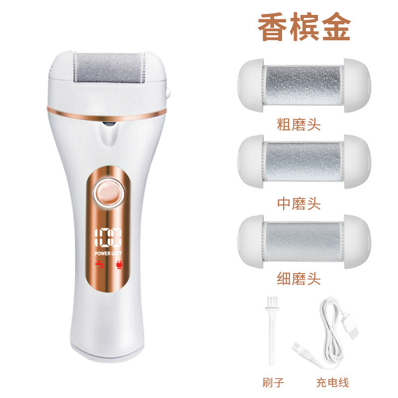 new arrival digital display electric foot grinder rechargeable dead skin and calluses pedicure handy gadget automatic foot rubbing foot grinder