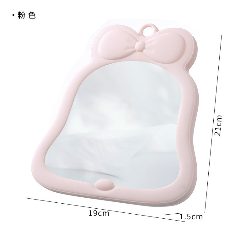Bow foldable student plastic storage cosmetic mirror dormitory for home desktop vertical cute home table mirror