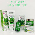 aloe vera facial skincare set - hydrating, moisturizing essence, nourishing repair cream, and toning lotion - wholesale