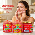 strawberry scrub bath wet salt exfoliating cleansing mud bath strawberry scrub 650g foreign trade wholesale