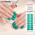 Zhengxiang personalized semi-cured semi-baked gel manicure stickers pure color onion powder korean uv second generation gel nail stickers