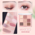 Novo moonfall starfall nine-color eyeshadow palette - shimmer, glitter, matte, low saturation, everyday nude look, earth tones, compact & portable