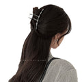 Ins metal style one-word gripper large back of the head hair clip female light luxury high-end shark clip hair accessories