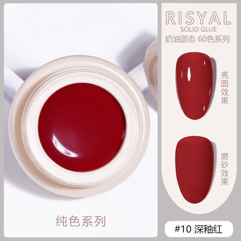 Risyal icy solid gel polish 5ml - smooth cream gel nail polish, japanese style nail polish for nail salons