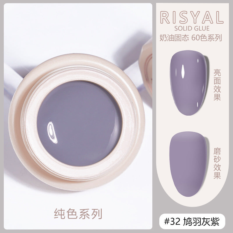 Risyal icy solid gel polish 5ml - smooth cream gel nail polish, japanese style nail polish for nail salons
