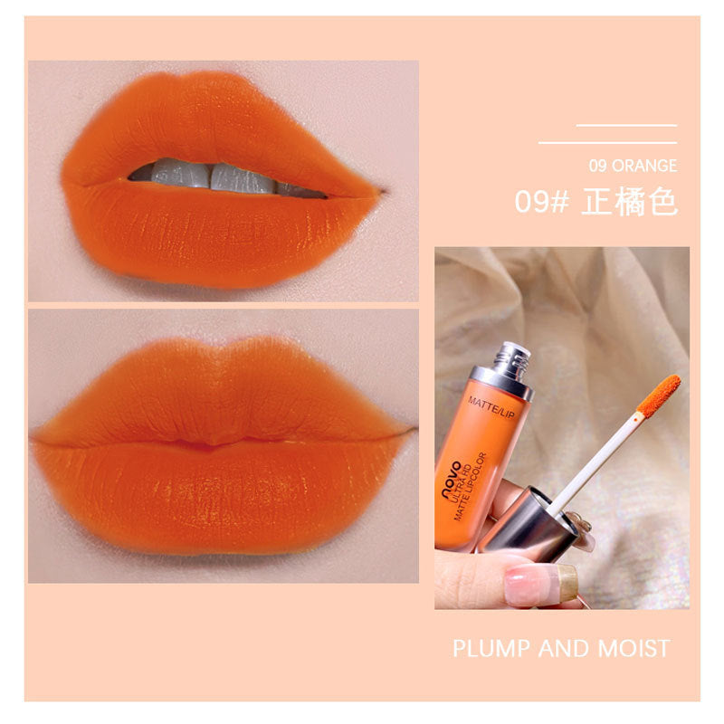 Novo creamy ice cream velvet lip glaze - matte, smudge-proof, and affordable lipstick for students