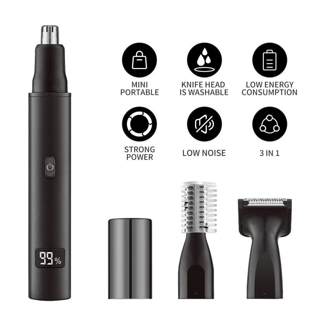 New electric nose hair trimmer for men and women - nose hair & nostril cleaner, trimming & shaving, rechargeable