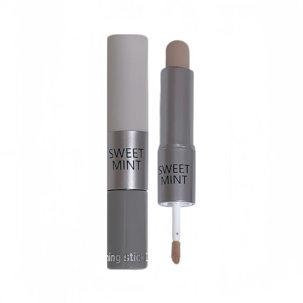 Sweet mint dual-ended contour stick - all-in-one face sculpting, nose shadow, highlight, and concealer