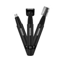 2-in-1 portable aluminum alloy nose hair trimmer electric eyebrow trimmer usb rechargeable women's shaving suit