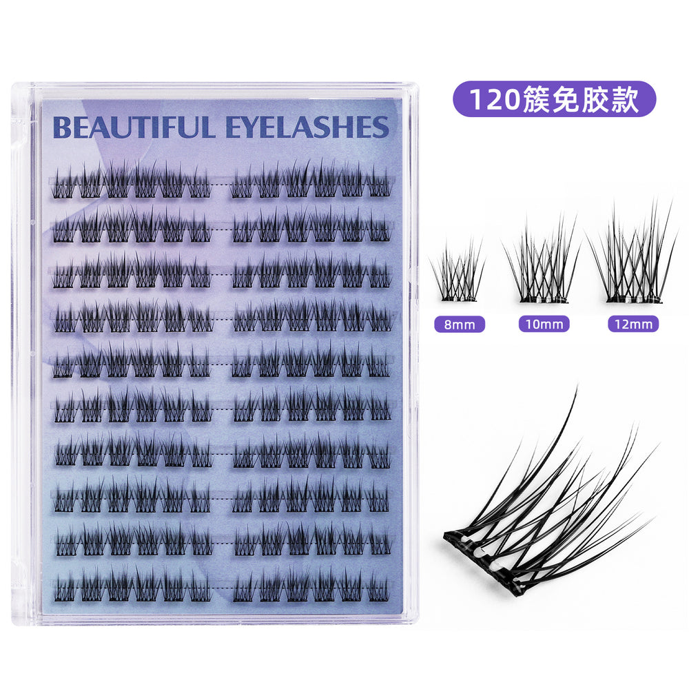 10 rows of lower eyelashes, glue-free false eyelashes, full series of fox-style su daji nature, no makeup, glue-free self-adhesive eyelashes
