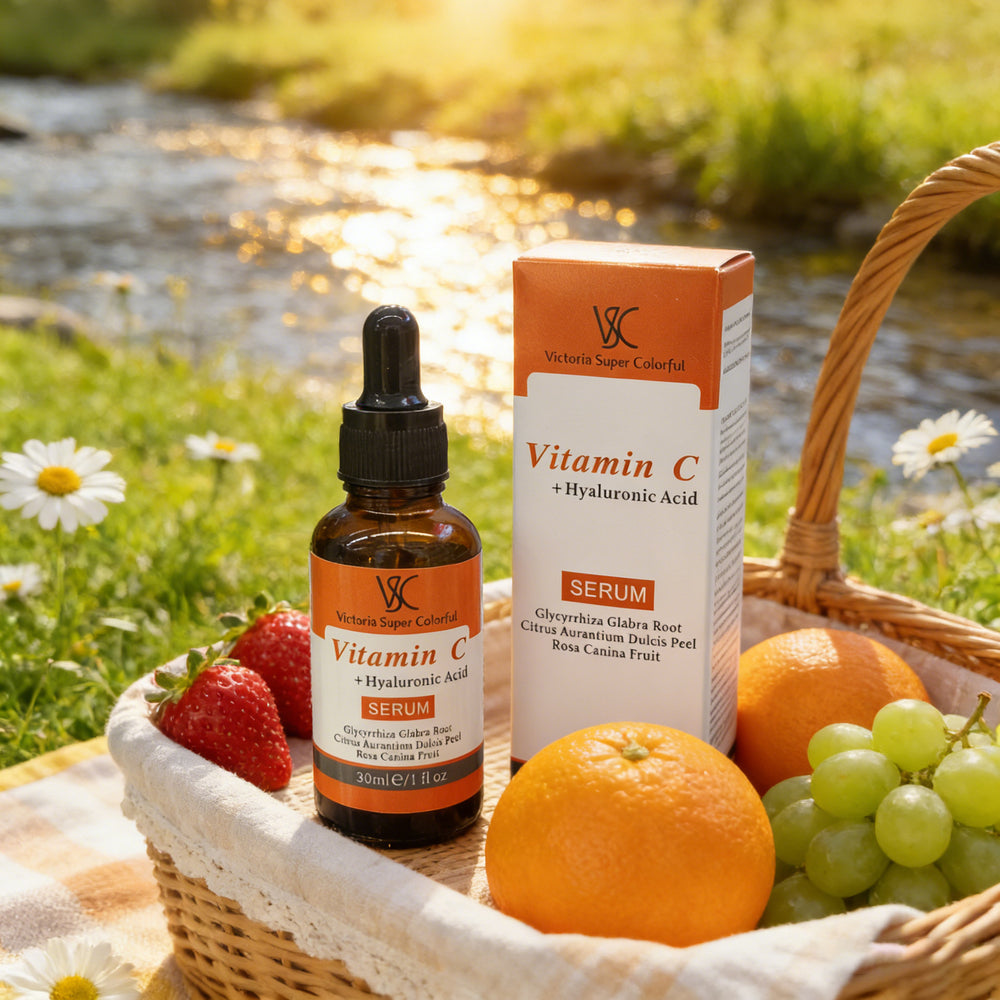 vitamin c plus hyaluronic acid essence 30ml brightening skin tone moisturizing and locking facial essence