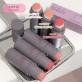 Myho puff double-ended blush stick - natural matte finish, enhances complexion, creates a "no-makeup" look, dual-use lip & cheek cream blush