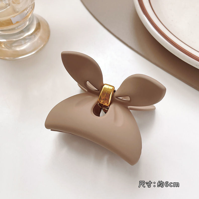 Springnew arrivaleasiest for match cross cut out hair grip milk tea coffee color elegant grip clip hairpin casual hairpin hair accessories