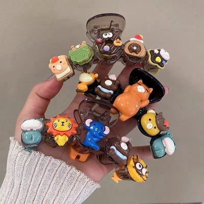 Cute cartoon claw clip for women, 2025 summer new arrival, high-end style, back of head elegant hair styling clip, animal hair clip for women