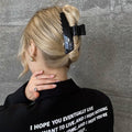 Frenchcasual large ivory gripper girlelegantfashion shark clip on the back of the head hairdo oblique triangle headwear