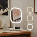 Led vanity mirror with light - bedroom dressing table, student dorm, desktop plastic storage, home decor mirror