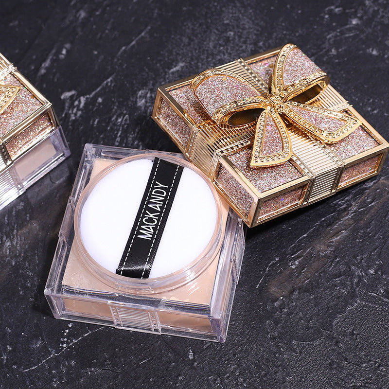 Marco andy bowknot silky airspun loose powder - high capacity, oil control, long-lasting, non-transfer setting powder
