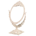 Cosmetic mirror desktop portable double-sided mirror student rotatable mirror european style plastic storage home mirror