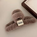 K-style letter patch wire winding stuffed gripper large hair gripper elegant shark clip hairpin classy hair clip hair accessories