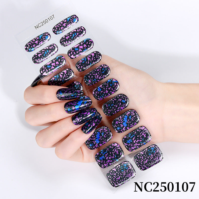 Zhengxiang custom gel nail stickers - waterproof uv gel therapy nail art stickers - 3d glitter, cat eye, and sparkle nail decals - european & american style