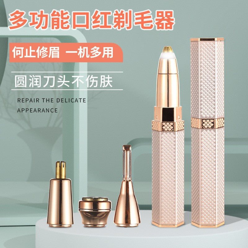 Lipstick shaver hair remover electric epilator for women, home use, facial, lip, nose, armpit, private area, mini eyebrow trimmer