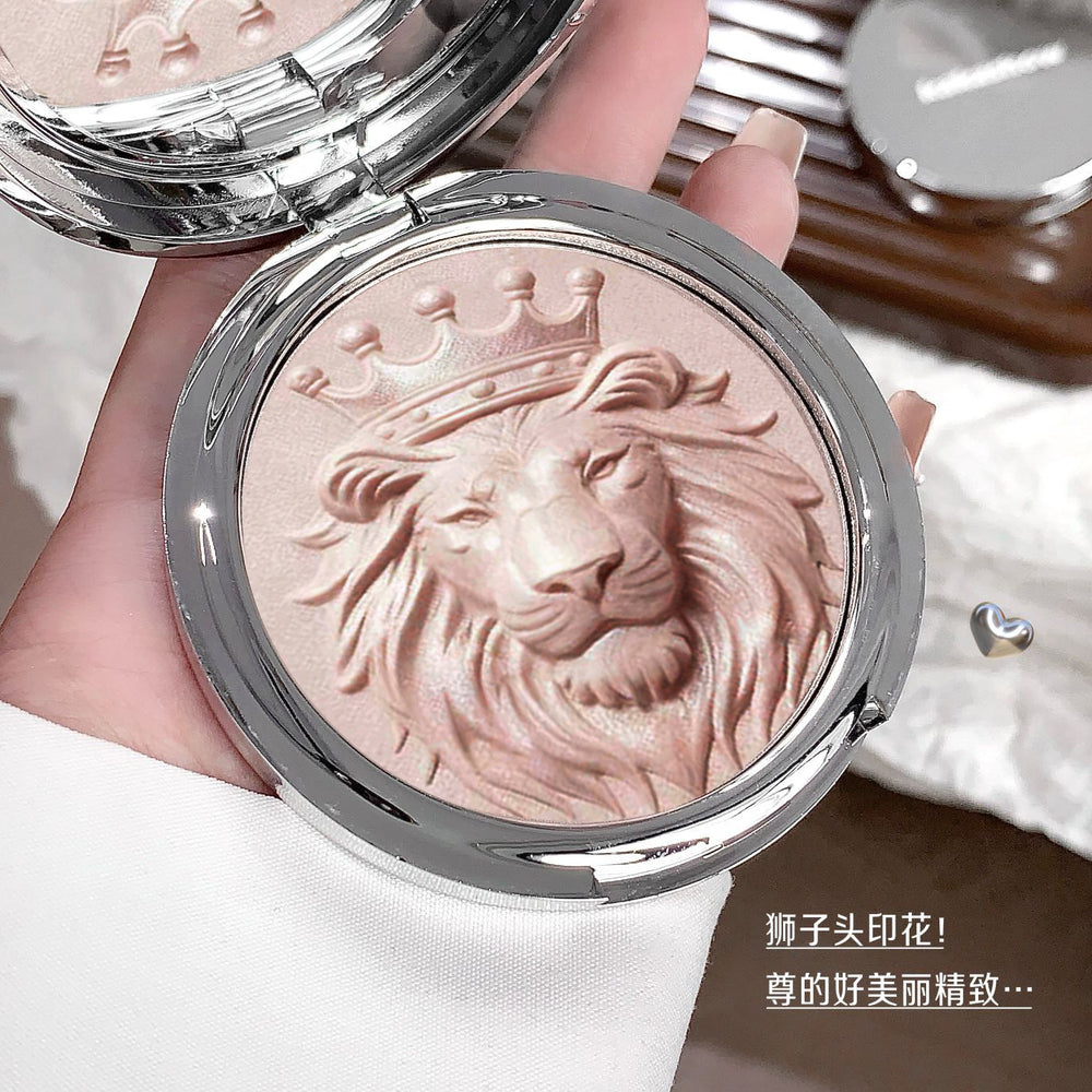 Makeup kobeleen lion head highlighter powder facial stereo brightening pearlescent flash soft waxy mashed potato highlighter cream
