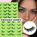 fox style false eyelashes glue style 10 pairs of fashion thick oblique flying stage makeup hard stem false eyelashes one piece