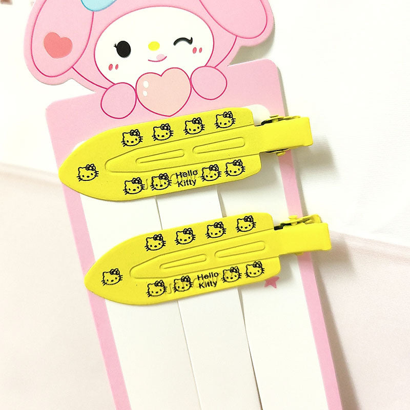 Cute custard bear series hair clip set - sweet & girly bang clips & high-elastic hair ties wholesale