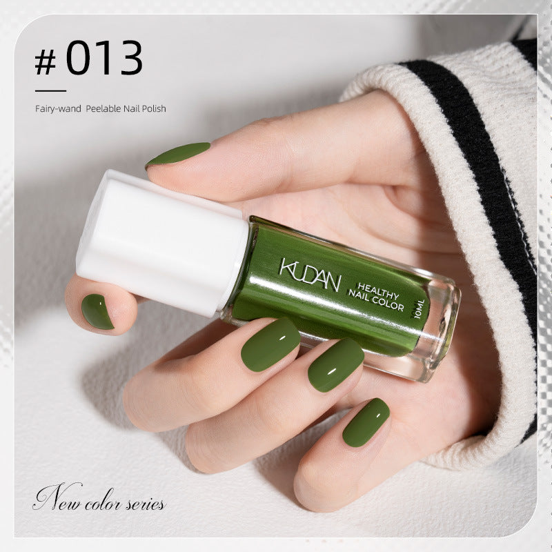 Kudan pure english cross-border special water-based nail polish no baking long-lasting quick-drying peelable 10ml polish
