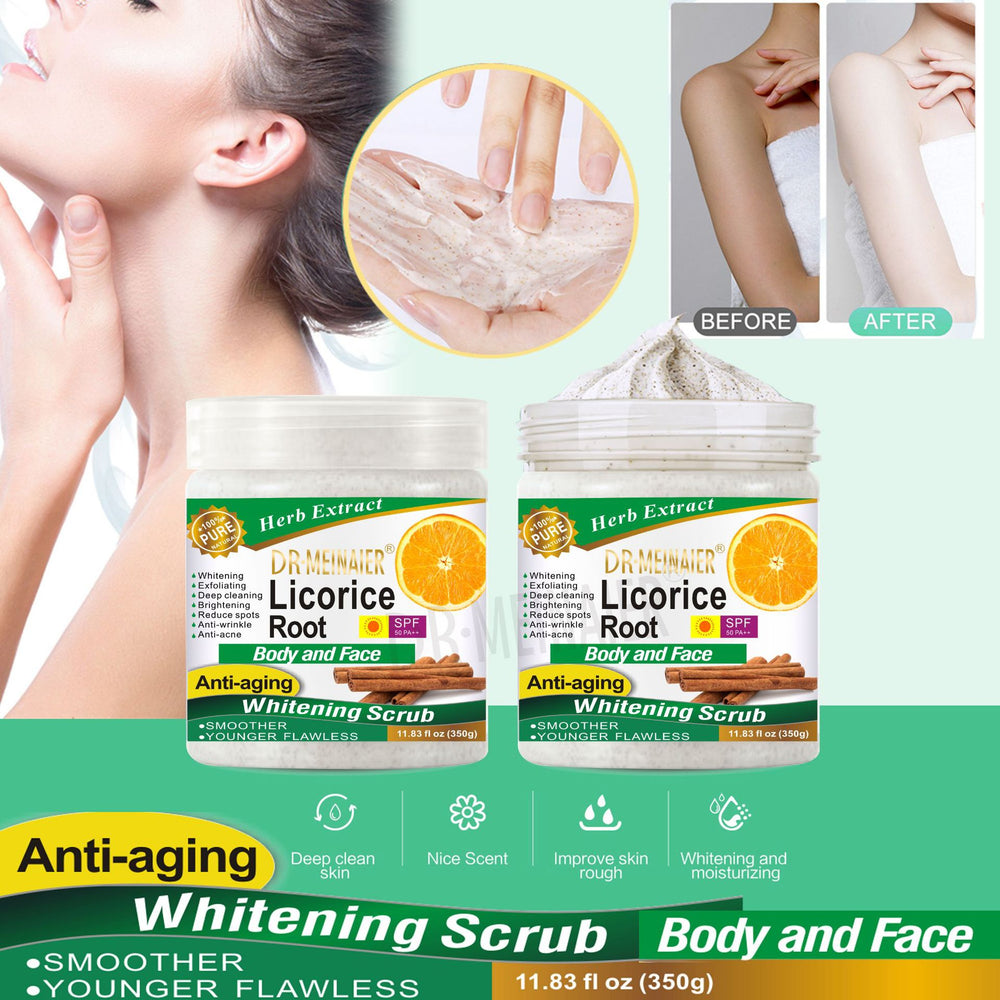 licorice scrub - exfoliating, moisturizing, smoothing, cleansing, and deep cleansing skincare for face and body